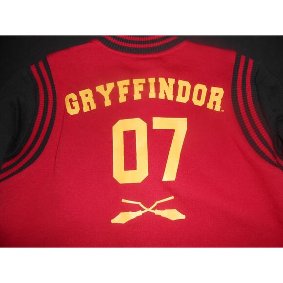Harry Potter Women's Letterman's Jacket Gryffindor Black and Red Size Sm. (s17) - Picture 8 of 8